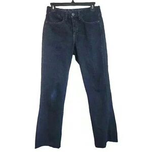 Lee Women’s Dark Blue Wash Cotton/Spandex Comfort Waistband Straight Leg Jeans